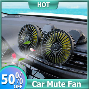 Adjustable Double Head Car Fan